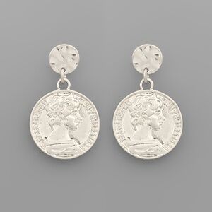 Large Coin Dangle Earrings